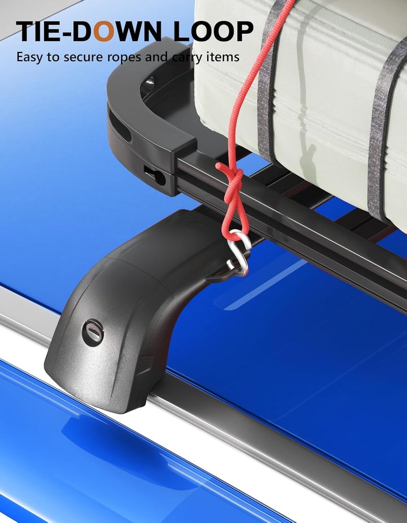 wonderdriver Roof Rack Cross Bars 220lbs Compatible with Kia Sedona 2015-2021,Heavy Duty Aluminum Lockable Roof Rails Crossbars Cargo Canoe Black Rooftop Cargo Carrier Luggage. - Image 5